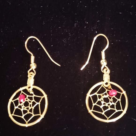 Native American Dream Catcher Earrings - Picture 2 of 5